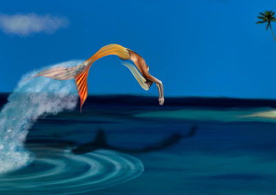 Liquid Motion Ocean Art - Mermaid breaching