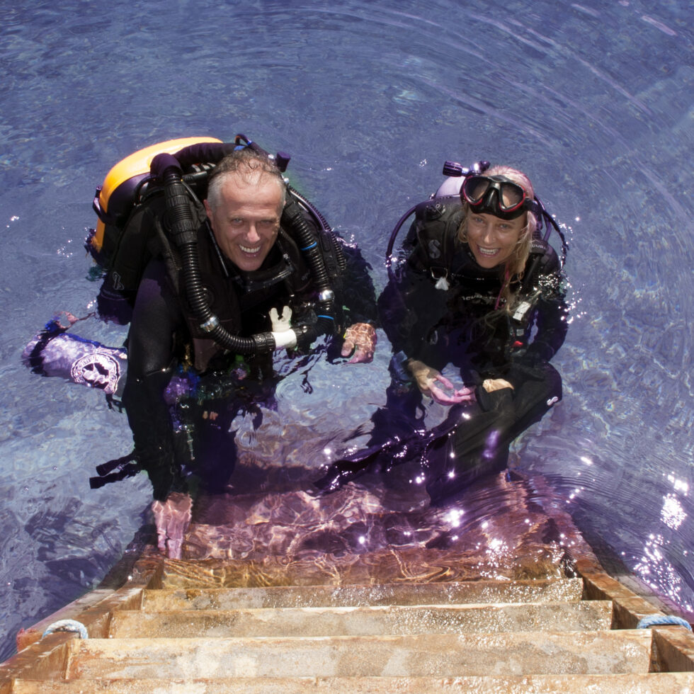 Anita and Guy Chaumette, founders and underwater filmmakers at Liquid Motion®